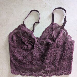 Victoria's Secret Plum Lace Top Adjustable Straps (EUC) size medium